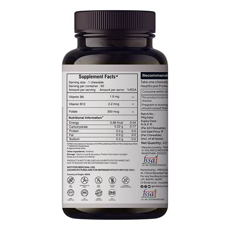 Miduty Vitamin B12 Methyl Folate Fast Absorption Methylcoblamin Vitamin ...