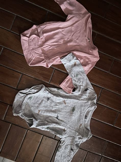 H&M 2 Pack Body Suit Of Pink & Grey Colour – PyaraBaby
