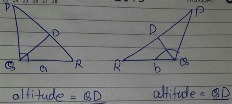 Try This! In each of the following triangles, draw the rough sketches ...