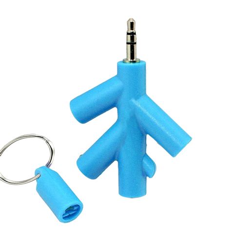 DAHSHA 3.5mm 4 way jack stereo audio headset hub splitter connector ...