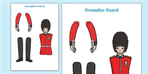 London Royal Gardegrenadier Bastelvorlage (teacher made)