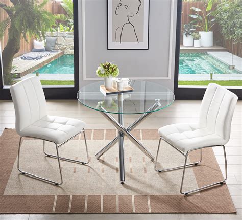 Round Glass Dining Room Tables And Chairs
