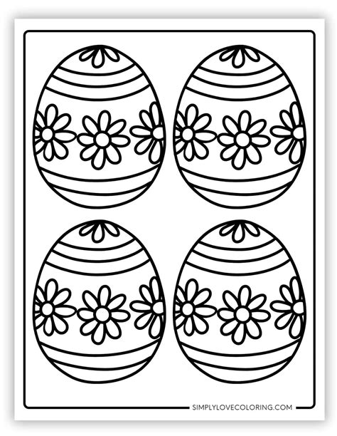 40 Easter Egg Template Designs (Free PDF Printables) - Simply Love Coloring