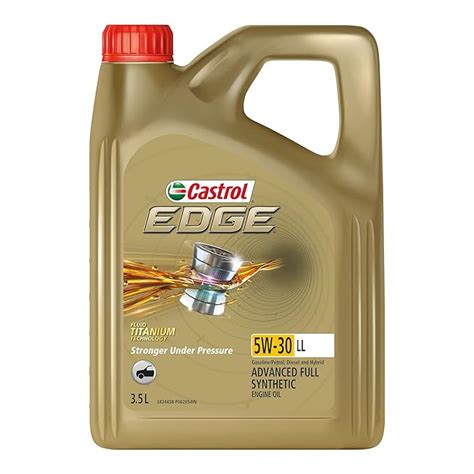 Castrol EDGE 5W-30LL Full Synthetic Engine Oil for Cars 3.5L : Amazon ...