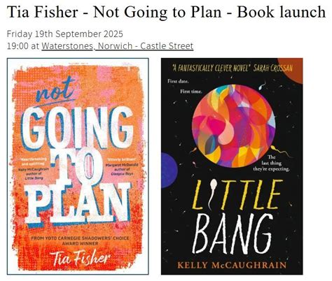 NOT GOING TO PLAN launch, Waterstones Norwich, 19 September 2025 ...