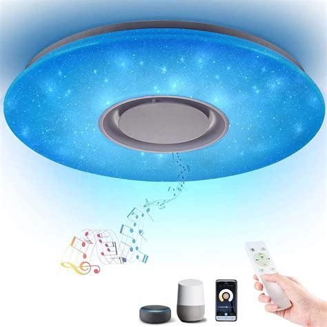 Buy Led Music Ceiling Light with Bluetooth Speaker Multi Functional APP ...