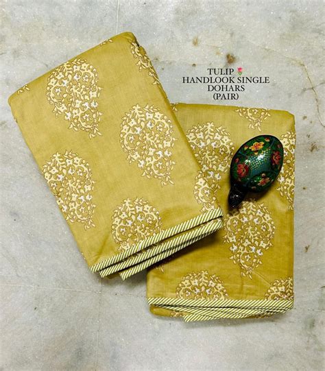 Cotton Muslin Dohar Set - Blue or Mustard Mulmul Summer – The Label Home