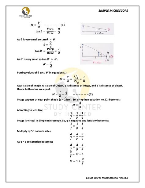 Image result for Simple Microscope Physics