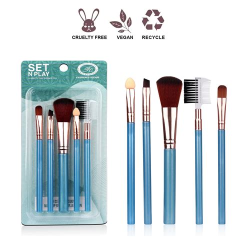 Set N Play 5-Piece Makeup Brush Set | Cruelty-Free, Vegan & Recyclable ...
