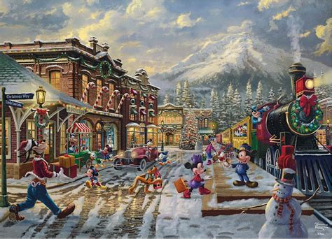 Ceaco - Thomas Kinkade - Disney - Holiday - Candy Cane Express - Puzzle ...