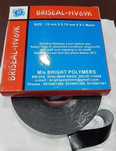 Bright Polymers Rubber Tape HV69K EPR SELF FUSING TAPE (19mm x 0.76mmX ...