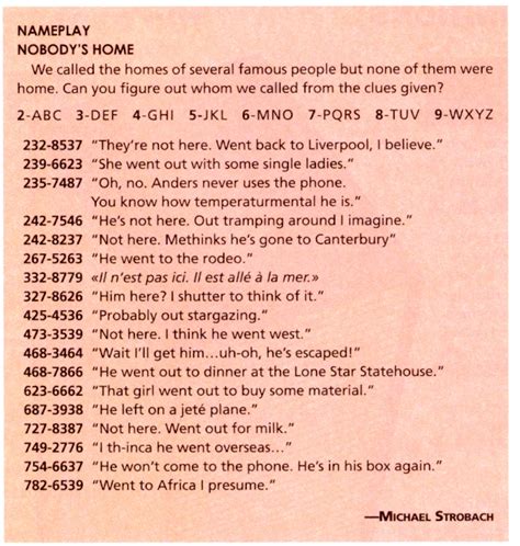 Personal Phone Numbers Part 2