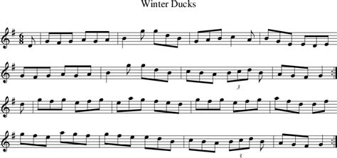 Winter Ducks on folk tune finder