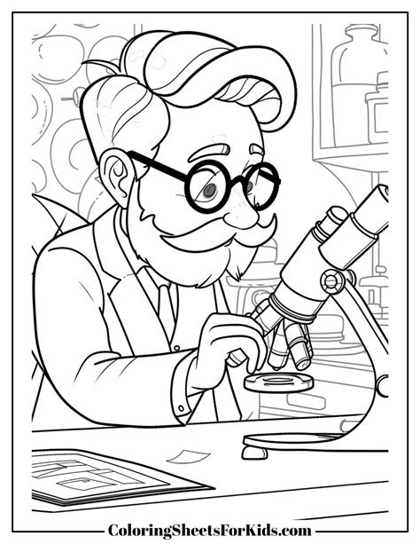 Scientist Coloring Pages (Free PDF Printables) - Coloring Sheets For Kids
