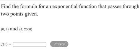 Find an Exponential Function From 2 Points 的图像结果