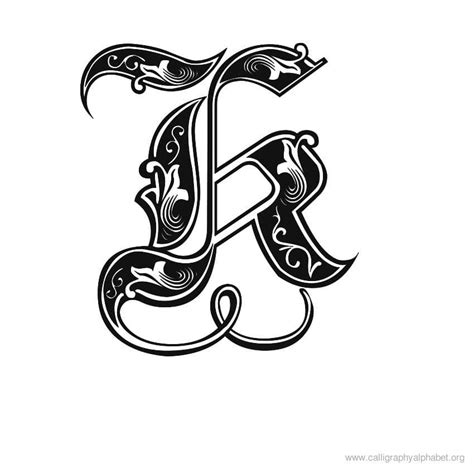 Calligraphy Alphabet Gothic K | Calligraphy alphabet, Lettering ...