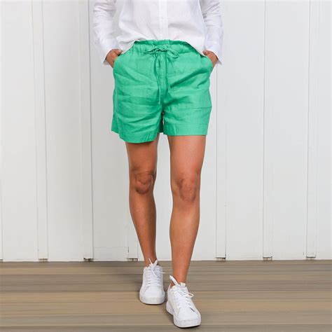 Breazies Ladies Linen Shorts | Green