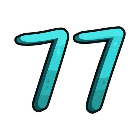 Number 77 | Premium Vector