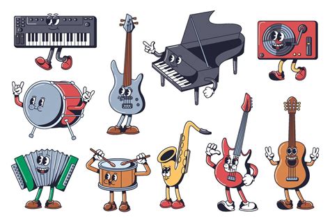 Image result for Music Instruments Cartoon Art