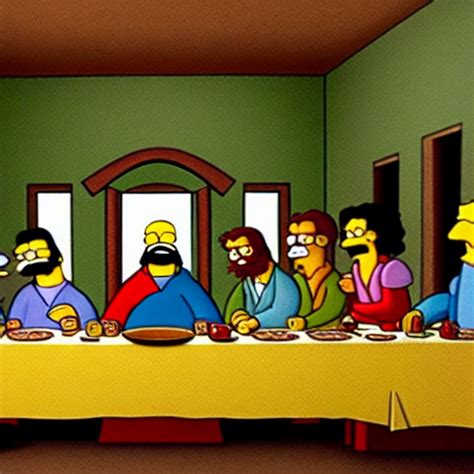 Image result for Simpsons Last Supper