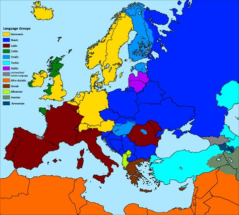 Europe Language Map 的图像结果