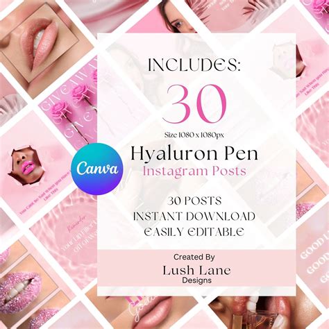 Hyaluron Pen Lip Filler Posts, Lip Filler Templates, Lip Filler Instagram Posts, Lip Filler ...