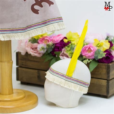 Accesorio para la cabeza de indio taino con pluma amarilla para niños ...