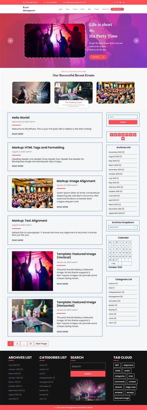 Free Event Management WordPress Theme Buywptemplates