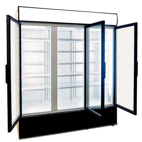 Elite Kitchen Supply 72 in Commercial 3-Glass Door Upright Reach-In ...