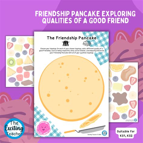 Exploring Qualities of a Good Friend: Friendship Pancake (Pancake Day ...