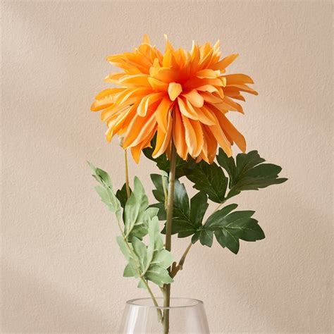Buy Festoon Ochre Artificial Dahlia Flower Stick - 65cm from Home ...