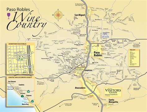 Paso Robles Wineries Map | Color 2018