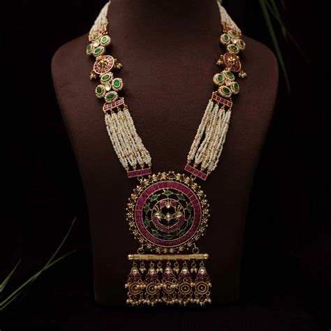 Kundan Long Necklace & Polki Long Necklace for Women