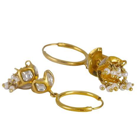 Buy 92.5 Silver Gold Plated Jhumka - Unniyarcha – Unniyarcha