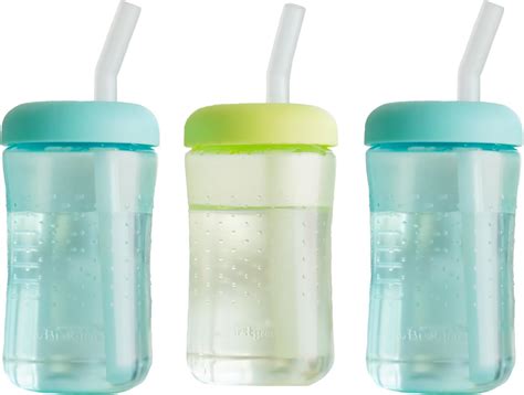 The First Years Squeeze & Sip Toddler Straw Cups - Squeezable Transition Sippy Cup with Silicone ...