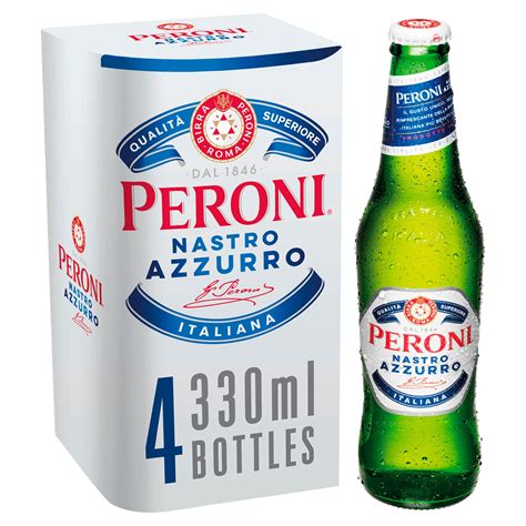 Peroni Nastro Azzurro Lager Beer Bottle 4x330ml | Beer | Iceland Foods