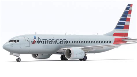 Boeing 737-800 Max American Airlines 3D Model by ALPHA3DST