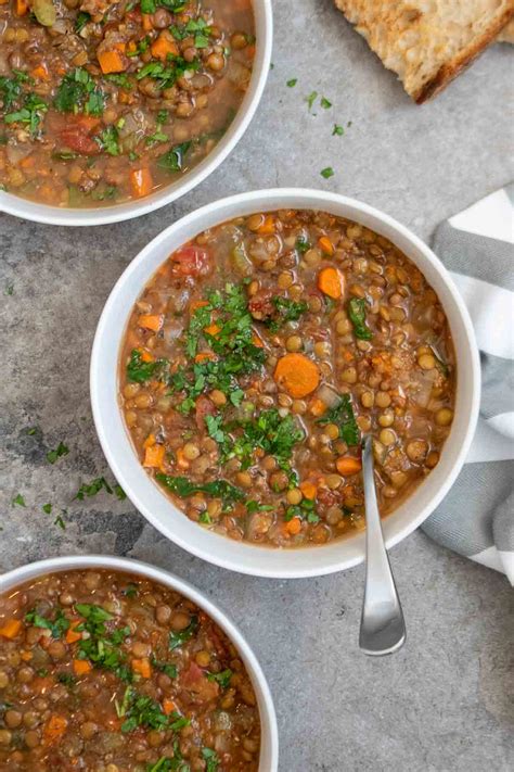 Slow Cooker Lentil Soup - Stephanie Kay Nutrition