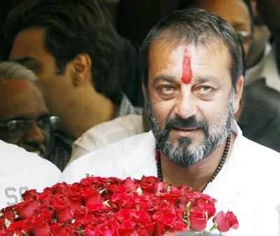 Actor Sanjay Dutt hugs his brother-in-law Owen Roncon at his Bandra ...