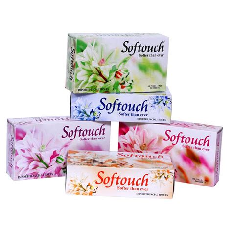 Softouch 2 Ply Face Tissue-100 Pulls Each Box (200 Sheets) Pack of 5 ...