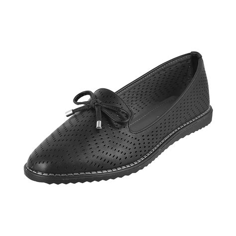 Buy Metro Women Black Synthetic Ballerina (31-8070) at Amazon.in