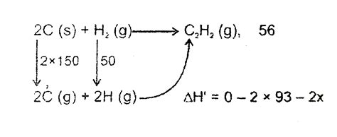 The heat of combustion of acetylene is 312 Kcal . If heat of formation ...