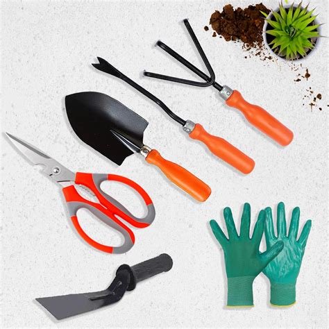 Wonderr Garden Tools Kit Set of 6 (Cultivator, Big Trowels, Weeder ...
