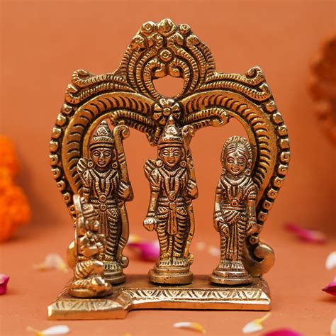 Pure Brass Ram Darbar Murti 4.5 inch | 478 g – ServDharm