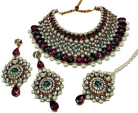 Buy Viratra Art Multicolour Latest Adorable Kundan Party Jwellery Set ...