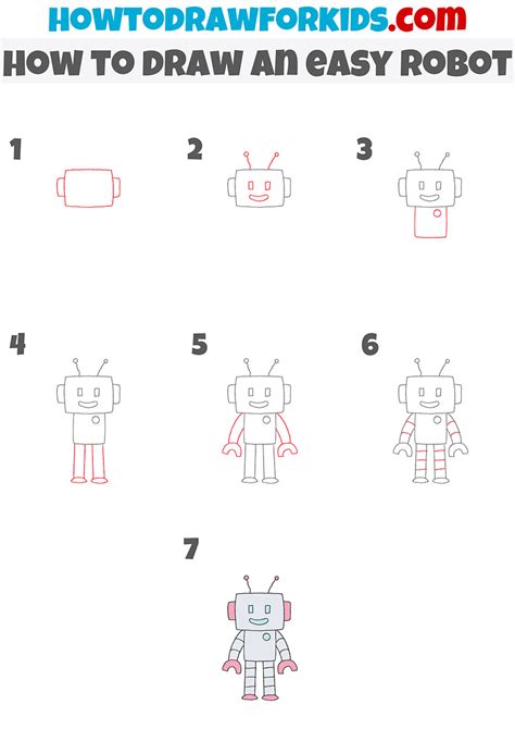 How To Draw A Robots Using A Shape Easily Step By Step 的图像结果