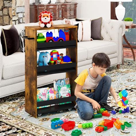 TEAMIX 4 Tier Slim Storage Cart with Handle, Slide India | Ubuy