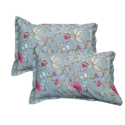 Buy Trance Home Linen 200 TC Cotton Printed Pillow Covers | Pillow ...