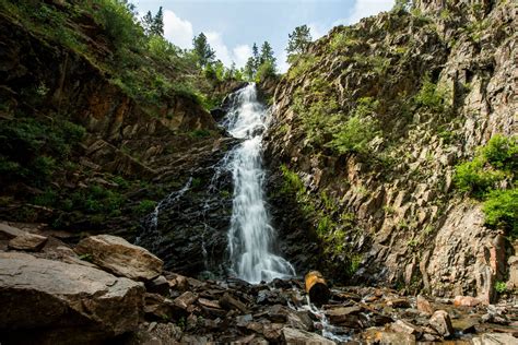Garden Creek Waterfall near Casper, WY [OC] : pics