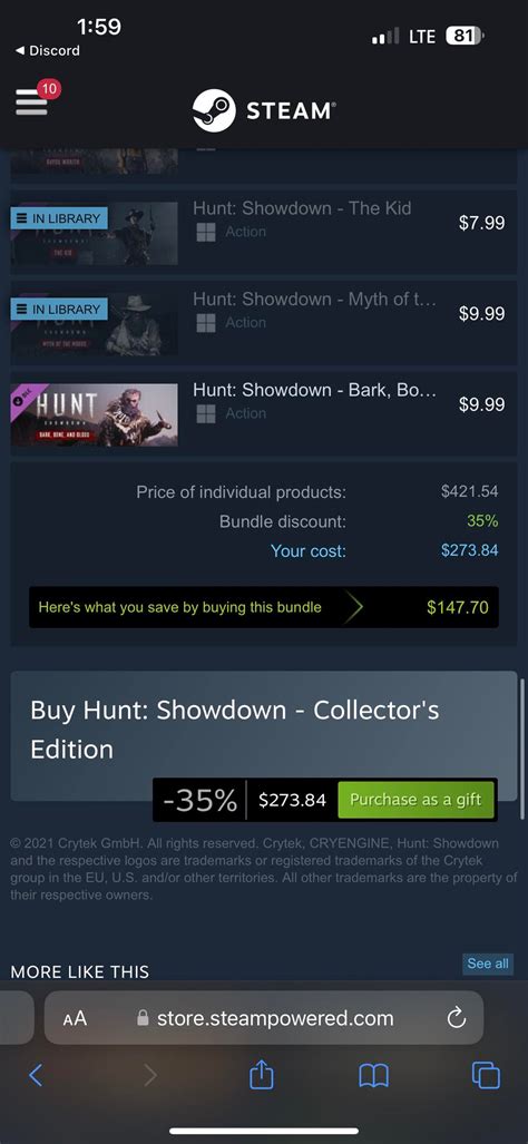 Problem with Collectors on Steam? : r/HuntShowdown